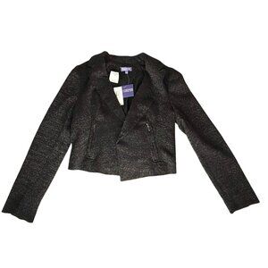Vivienne Tam Black/Gunmetal Lurex Blazer Metallic Shimmer– NWT, Size M